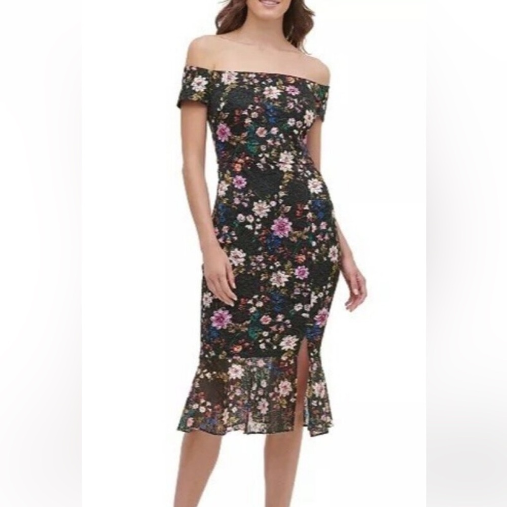 Guess Floral Off-Shoulder Dress